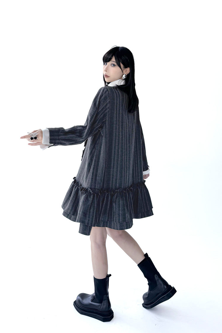 Mesh stitch top and skirt