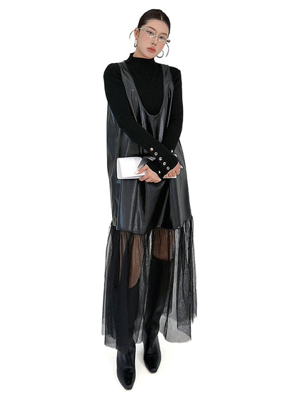 シアーコンビレイヤードドレス