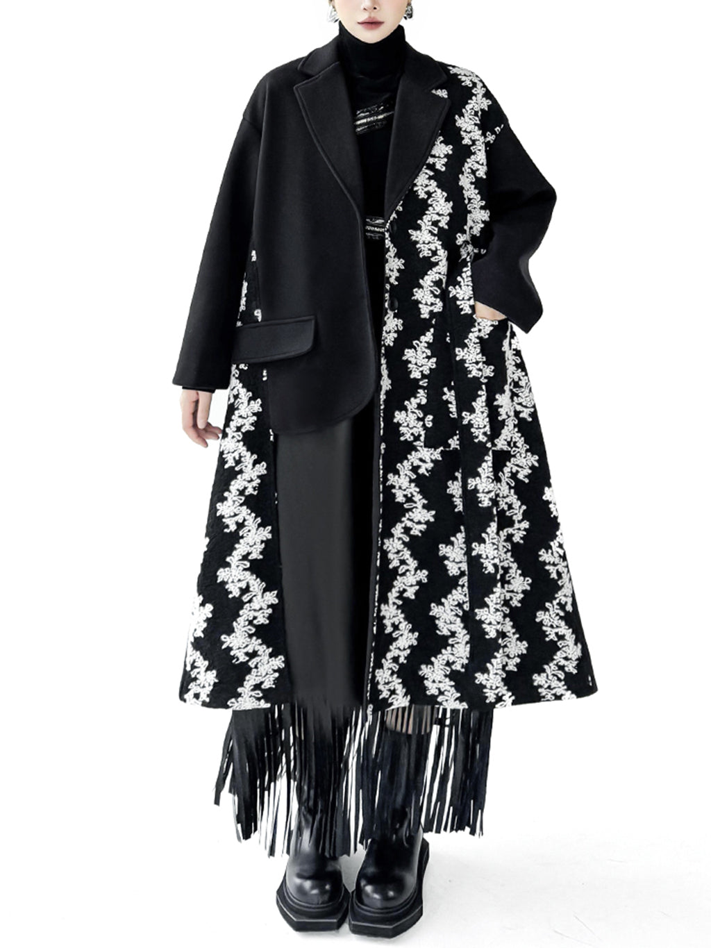 フローラルコントラストコート