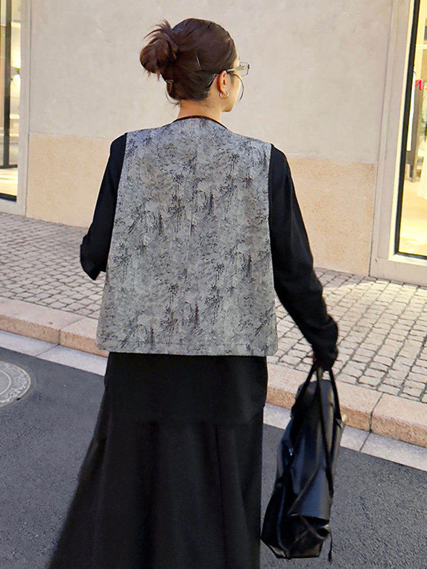 テクスチャードコンパクトベスト