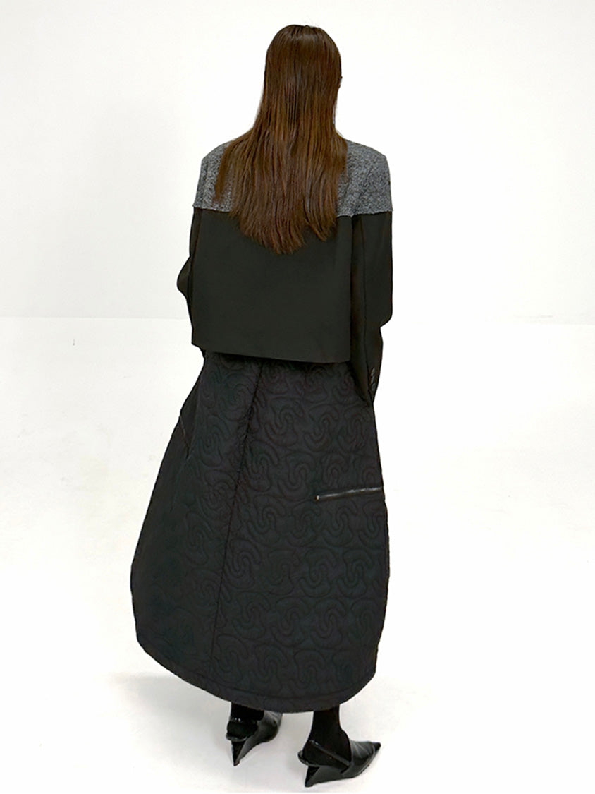 Mesh stitch top and skirt