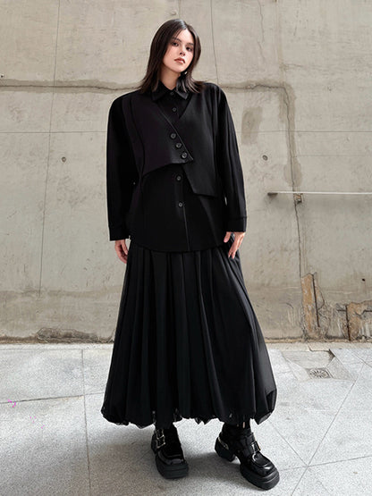 ドレープレイヤードブラウス＆バルーンスカートシリーズ