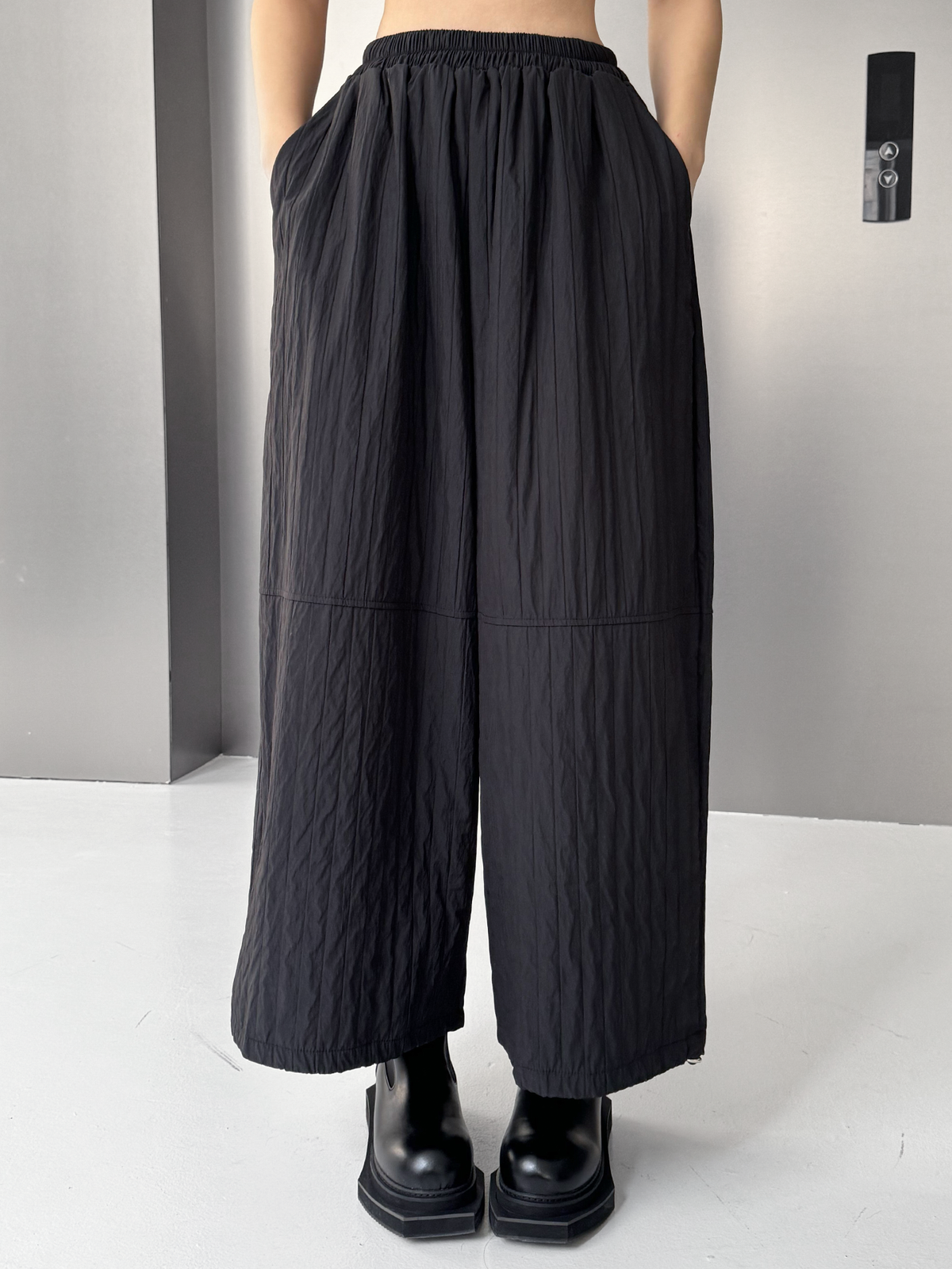 Scarf tie blouse and denim pants series 