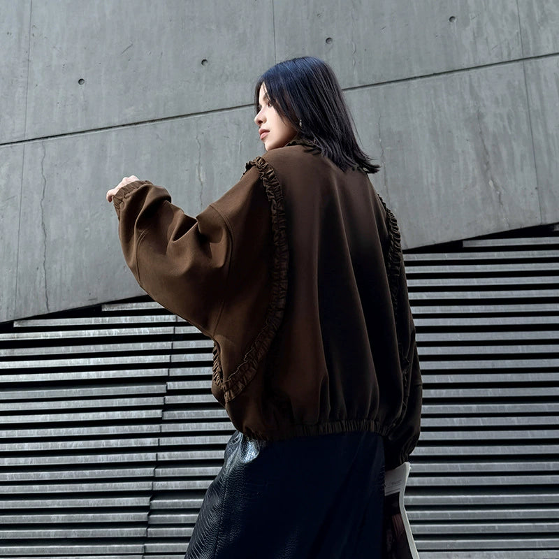 フリルジップアップジャケット