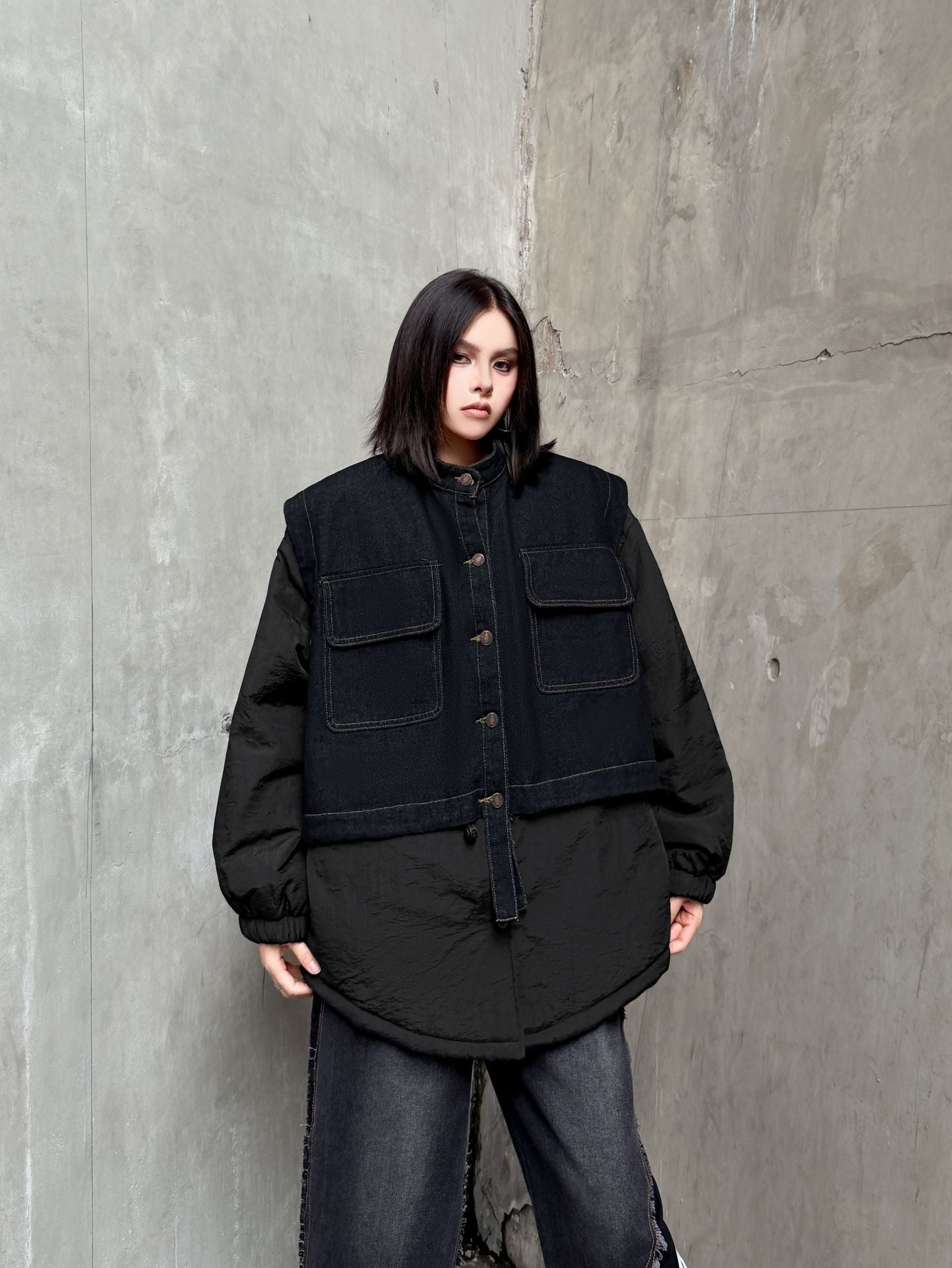 デニムミックスオーバージャケット