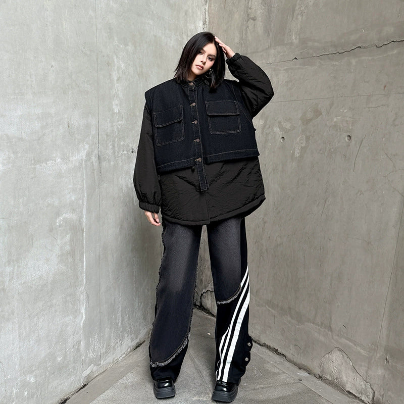 デニムミックスオーバージャケット