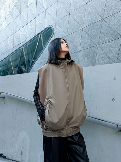 エアコットンジップアップベスト