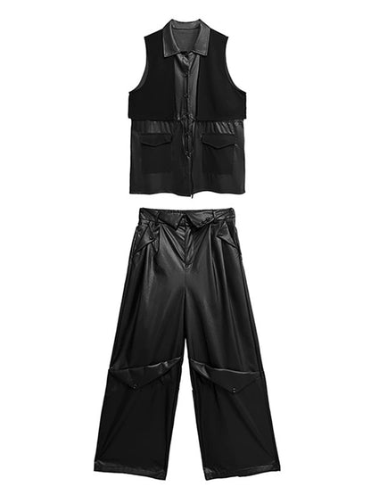 Scarf tie blouse and denim pants series 