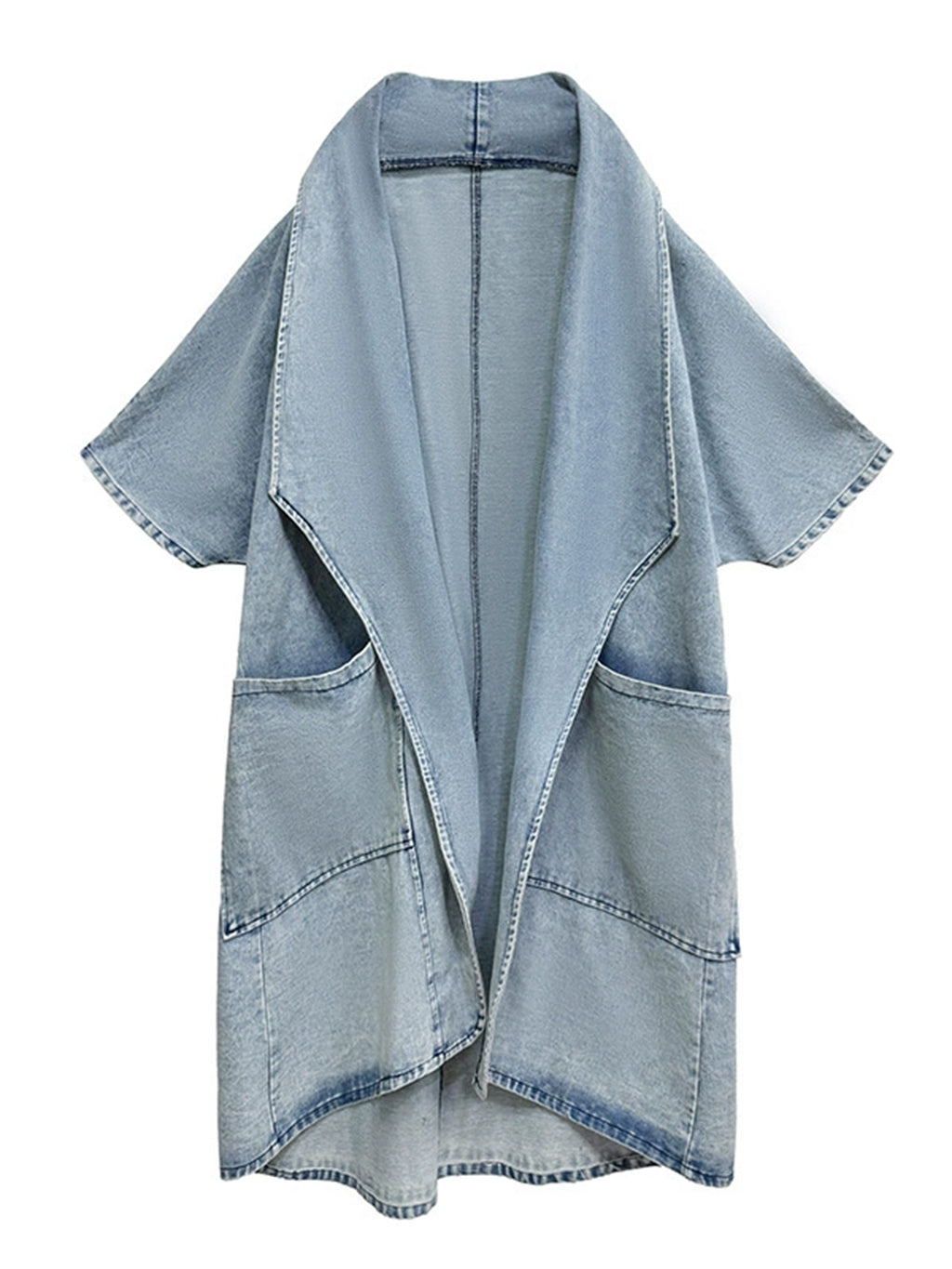 Scarf tie blouse and denim pants series 