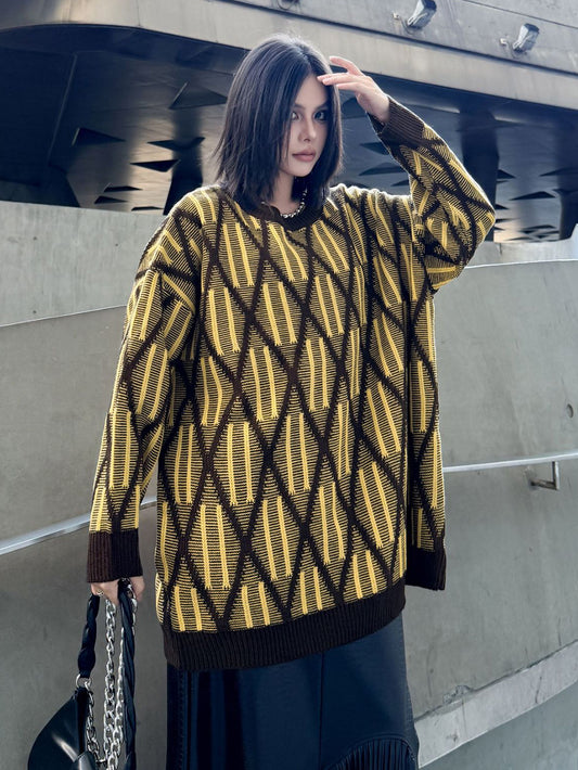 Geometric Knit Pullover