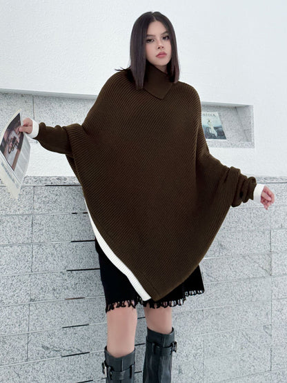 ハイネックケープニットトップ