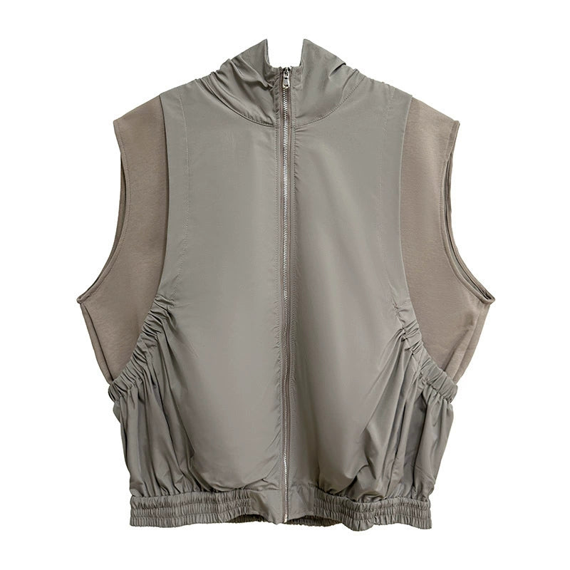 エアコットンジップアップベスト