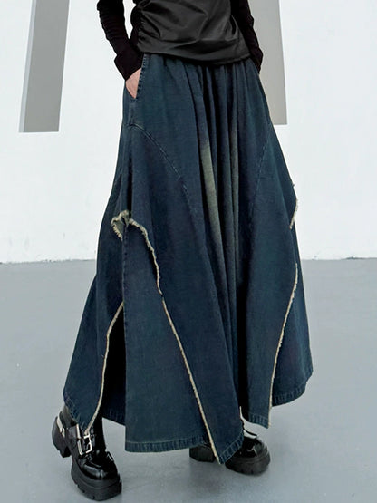 Scarf tie blouse and denim pants series 