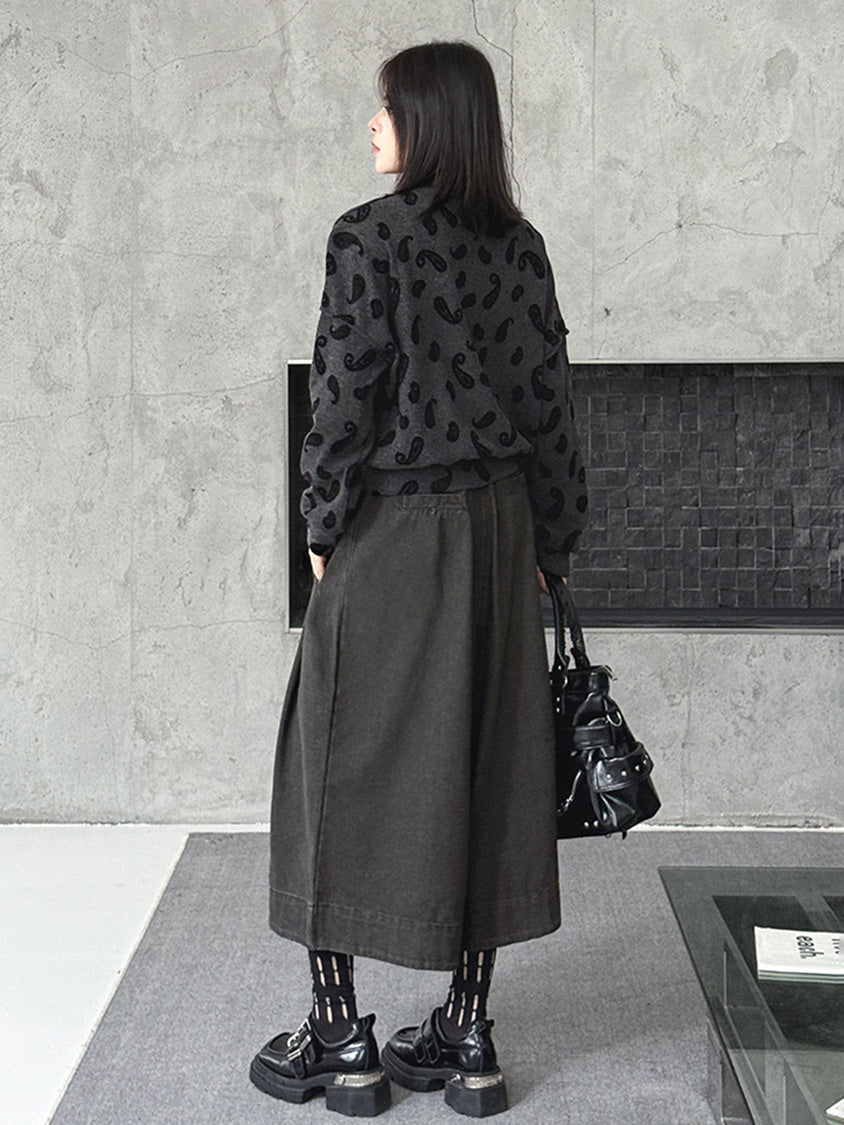 Mesh stitch top and skirt