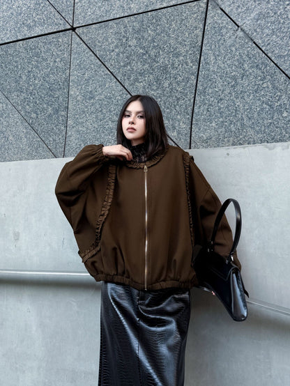 フリルジップアップジャケット