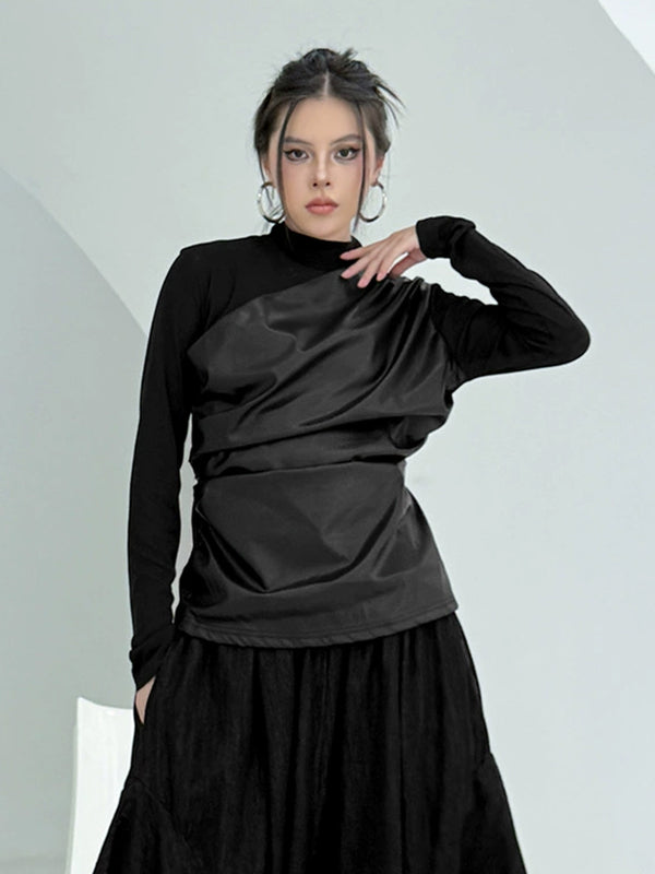 Scarf tie blouse and denim pants series 