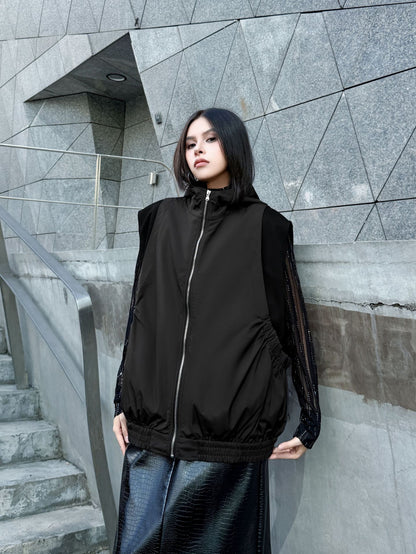 エアコットンジップアップベスト