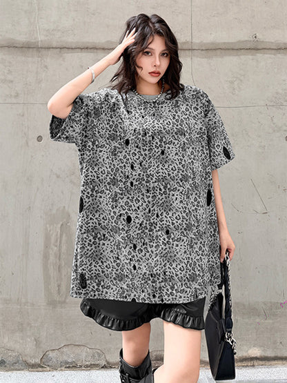 Mesh stitch top and skirt