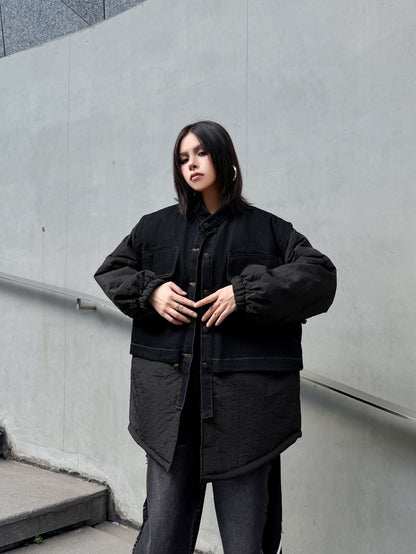 デニムミックスオーバージャケット