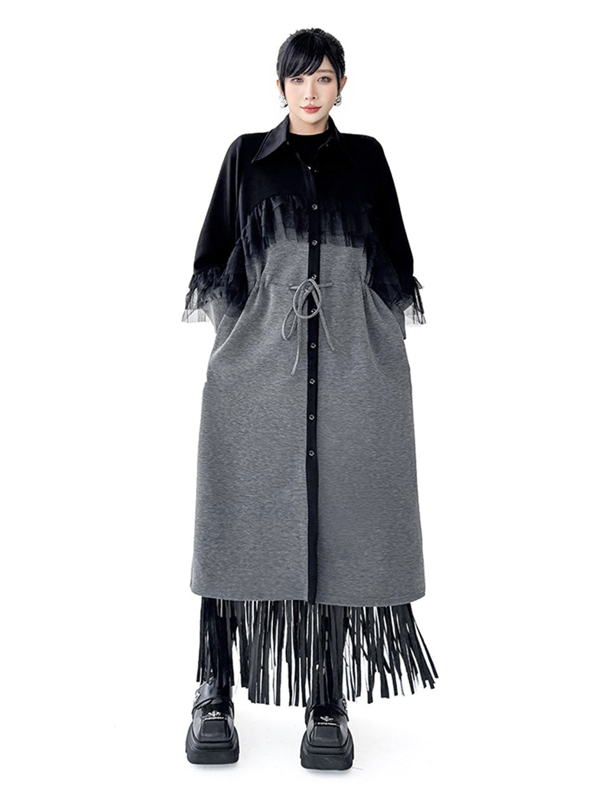 Mesh stitch top and skirt