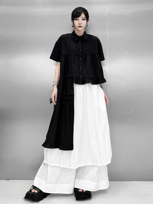 ドレープティアードカーブブラウス