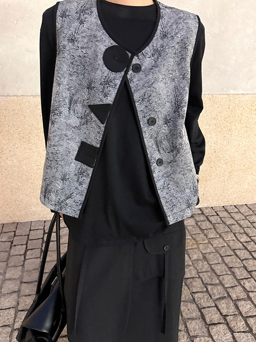 テクスチャードコンパクトベスト