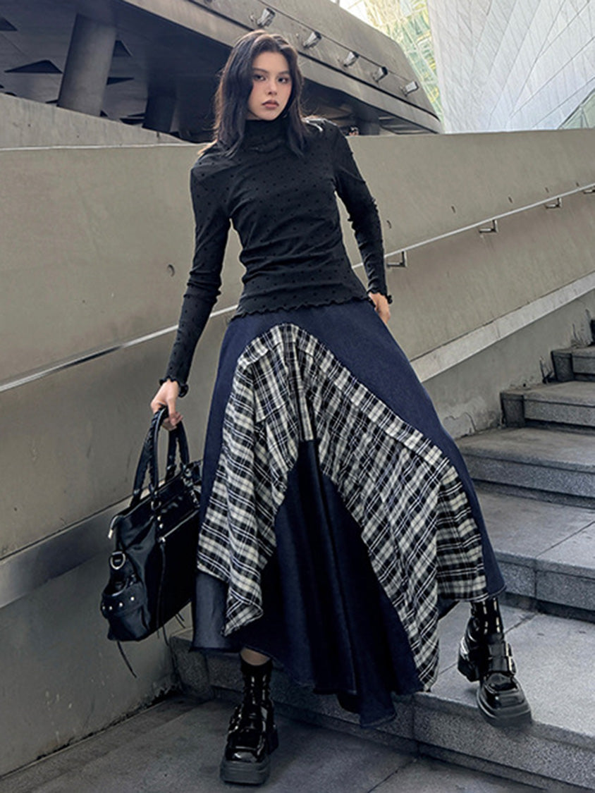 Mesh stitch top and skirt