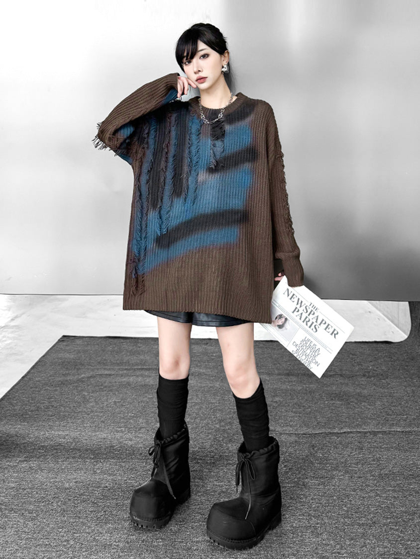 Mesh stitch top and skirt
