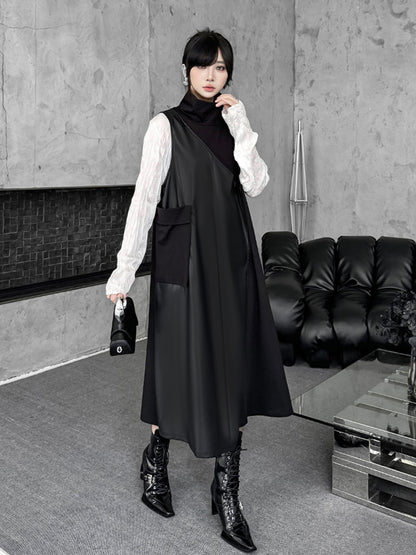 Scarf tie blouse and denim pants series 