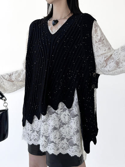 Mesh stitch top and skirt