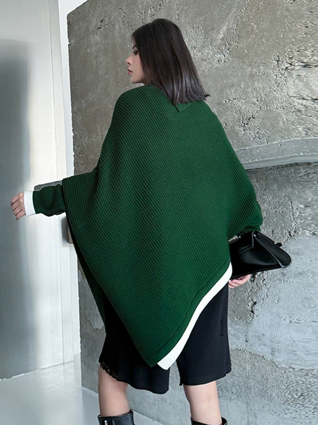 ハイネックケープニットトップ