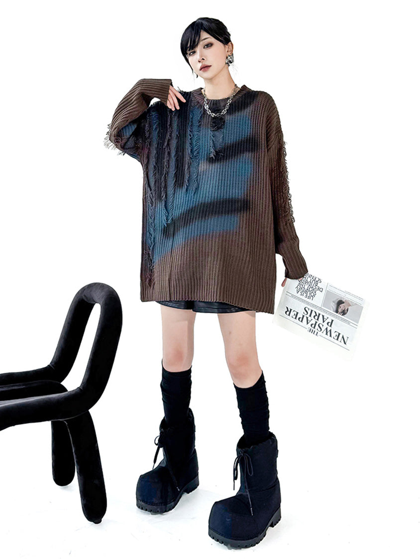 Mesh stitch top and skirt