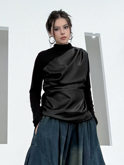Scarf tie blouse and denim pants series 