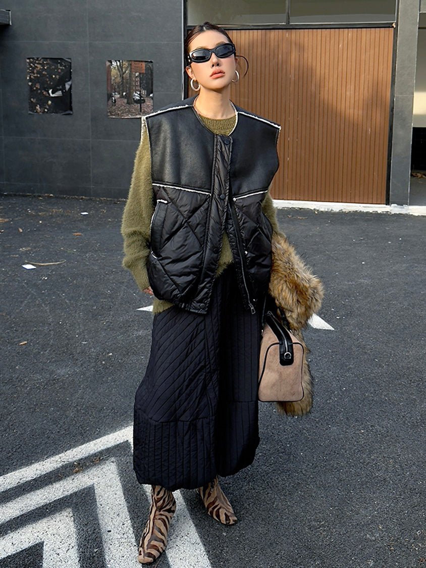 キルトボリュームベストジャケット