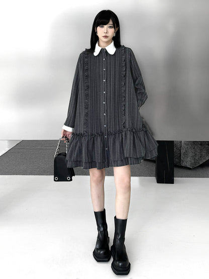 Mesh stitch top and skirt