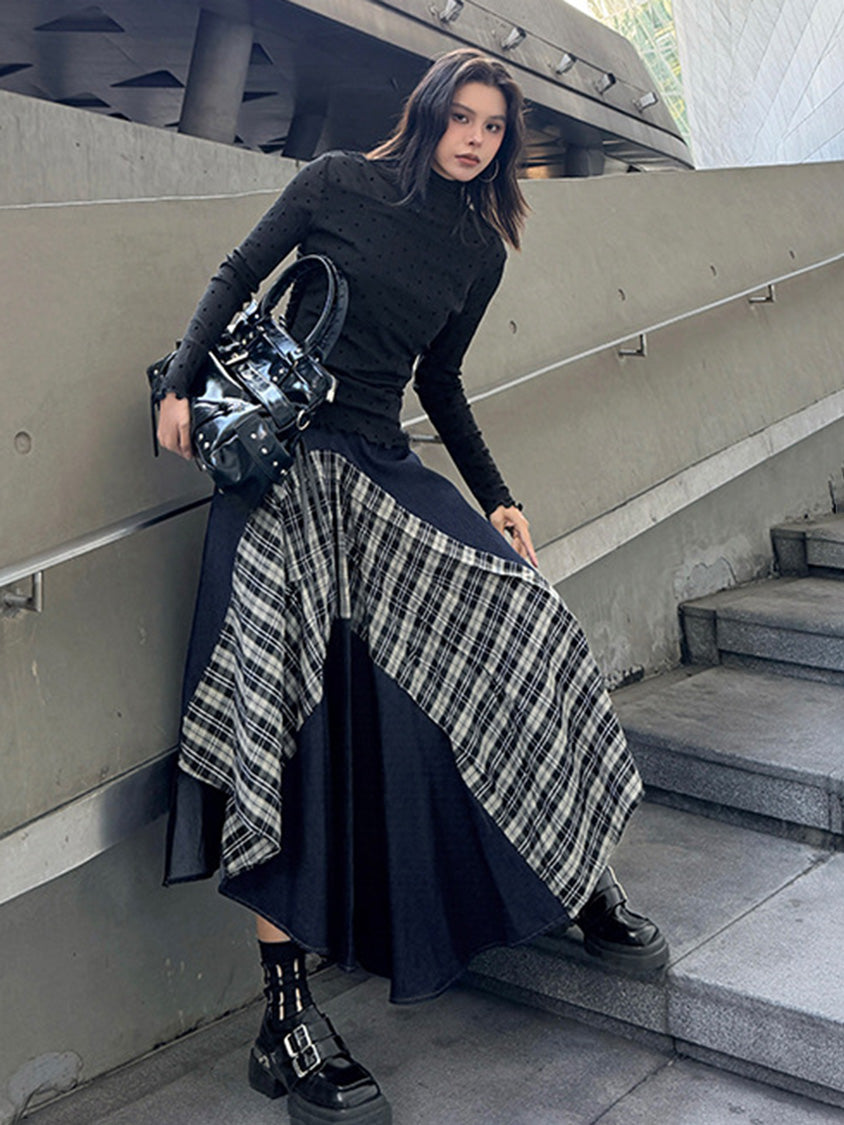Mesh stitch top and skirt