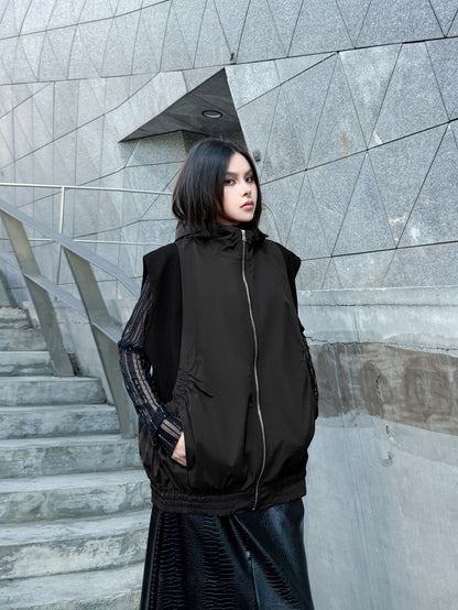 エアコットンジップアップベスト