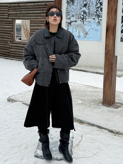 ストライプキルトジャケット