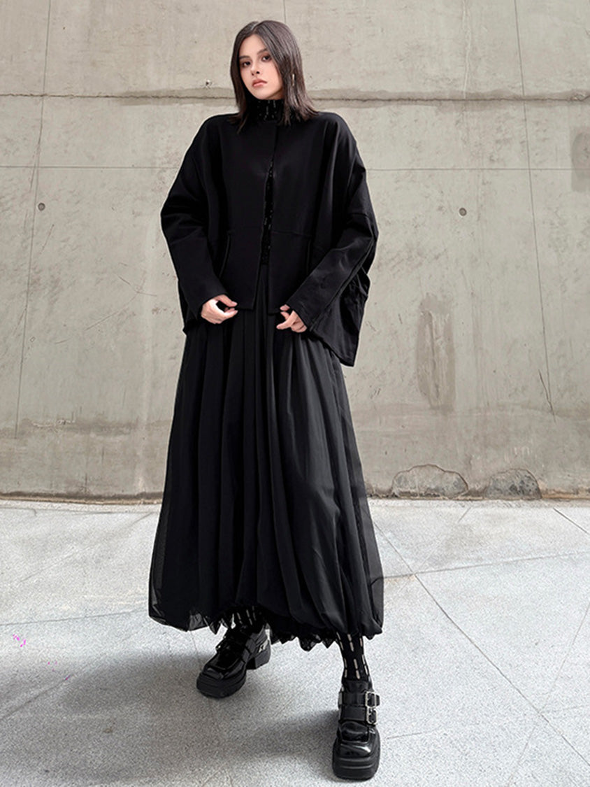 Mesh stitch top and skirt