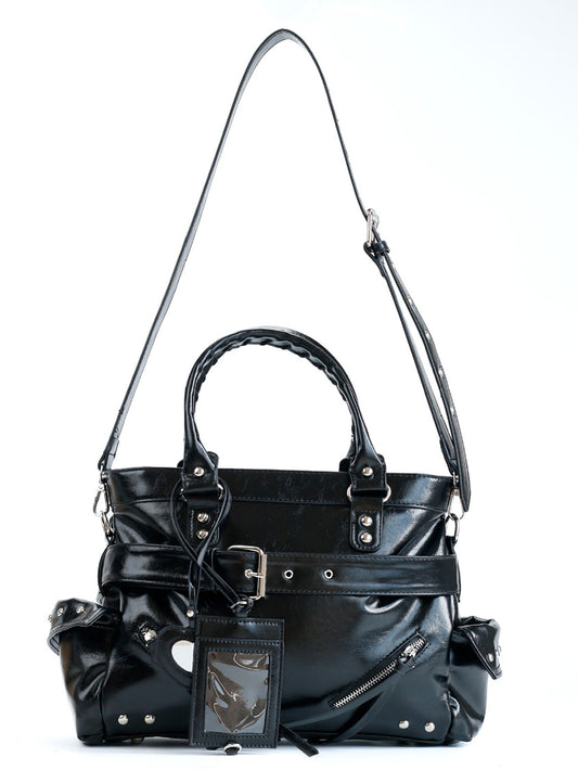 ベルトデザインショルダートートバッグ