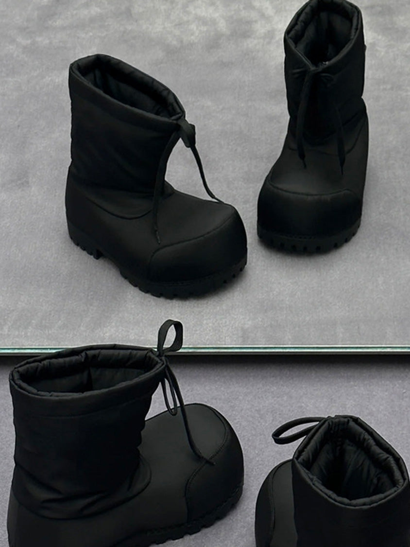 ドローストリングボリュームブーツ