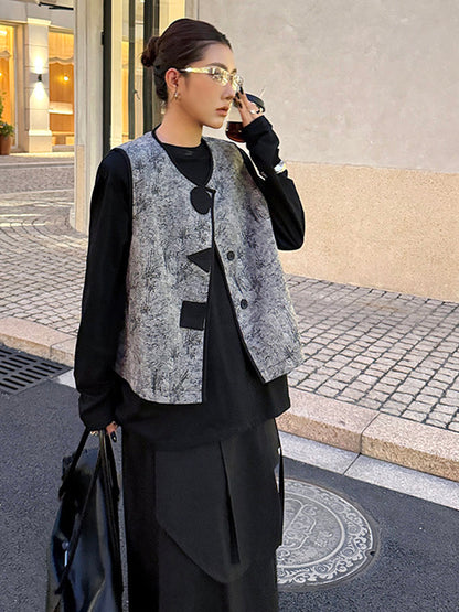 テクスチャードコンパクトベスト