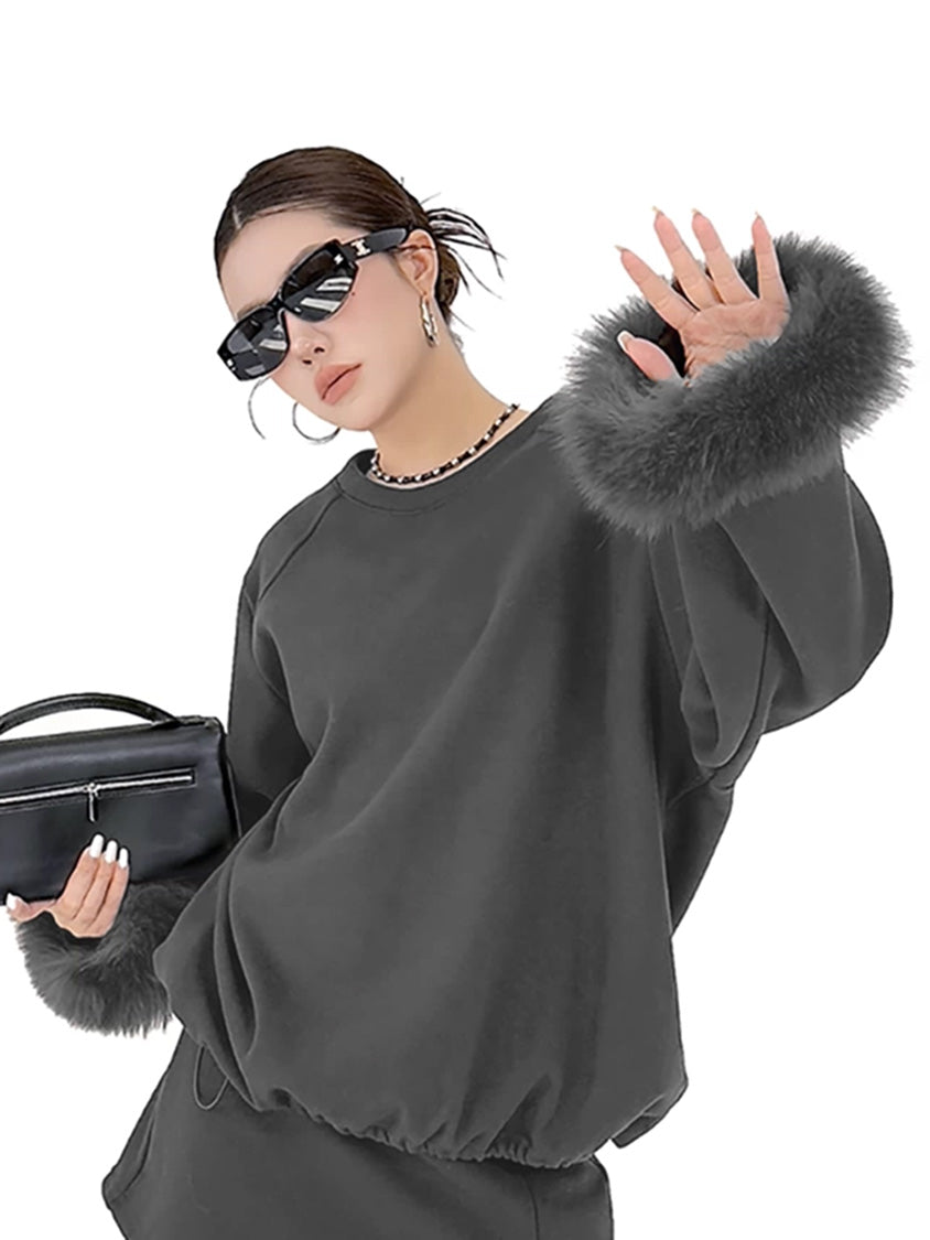 Mesh stitch top and skirt