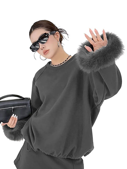 Mesh stitch top and skirt