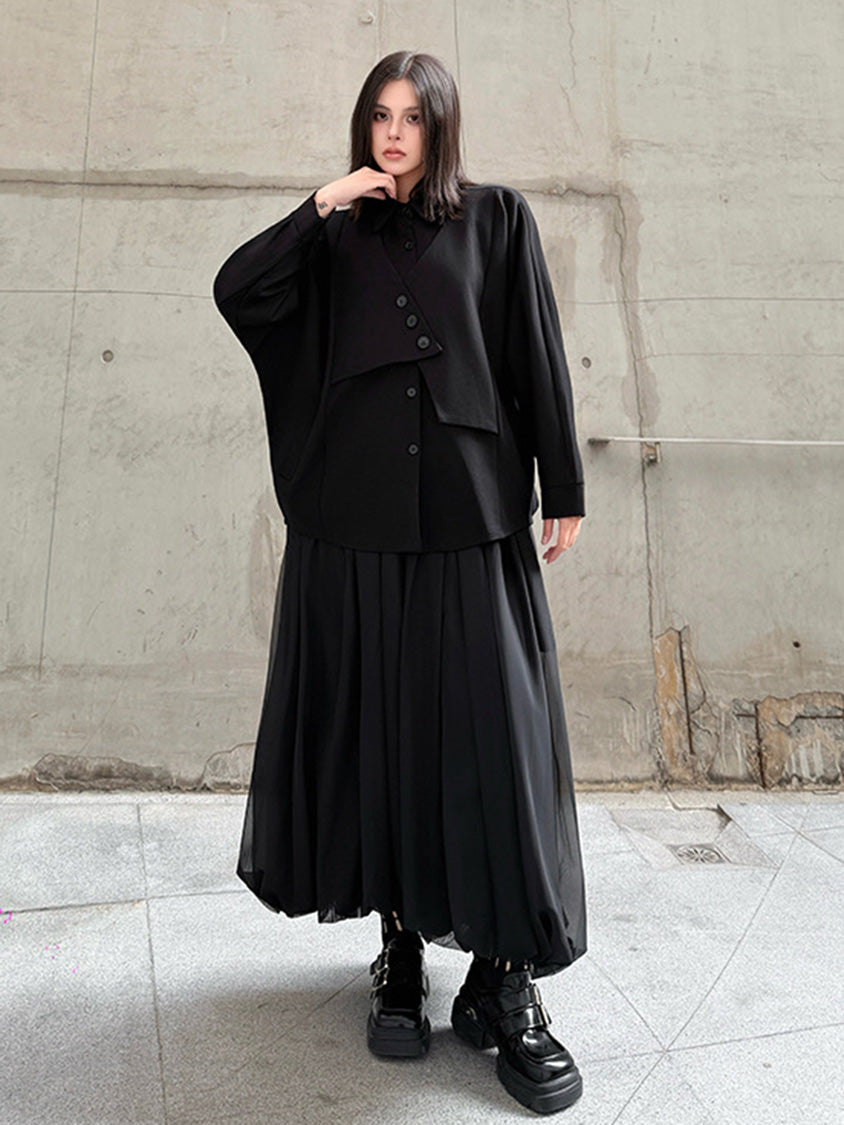 ドレープレイヤードブラウス＆バルーンスカートシリーズ