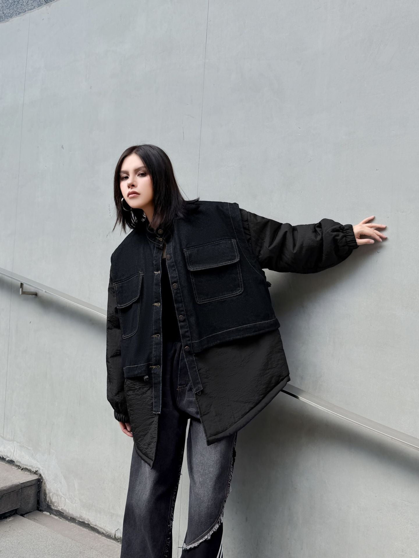 デニムミックスオーバージャケット