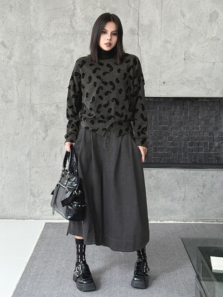 Mesh stitch top and skirt