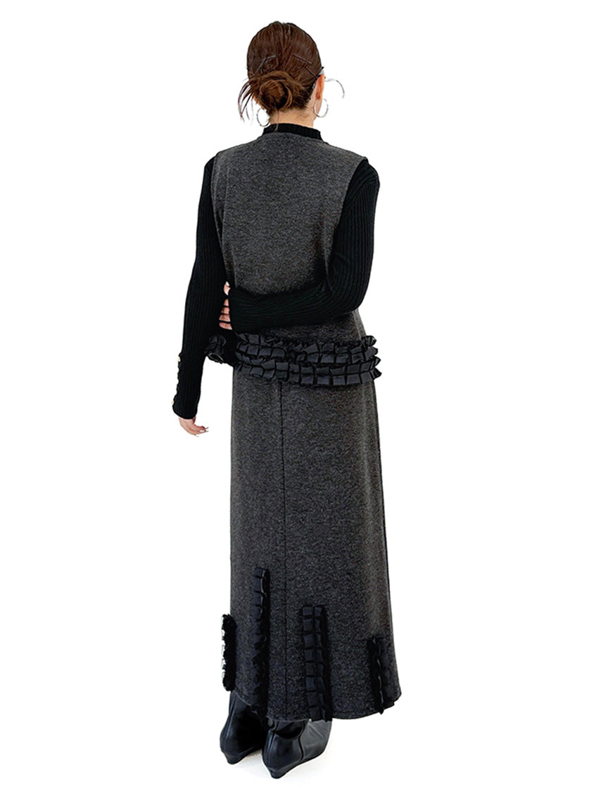 Mesh stitch top and skirt