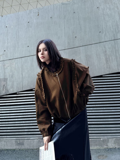 フリルジップアップジャケット