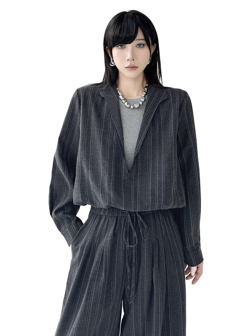 Mesh stitch top and skirt